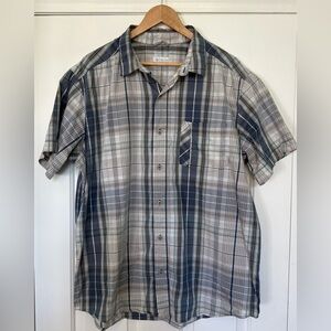 Columbia Omni-Wick Plaid Short Sleeve Button Shirt Men’s XL